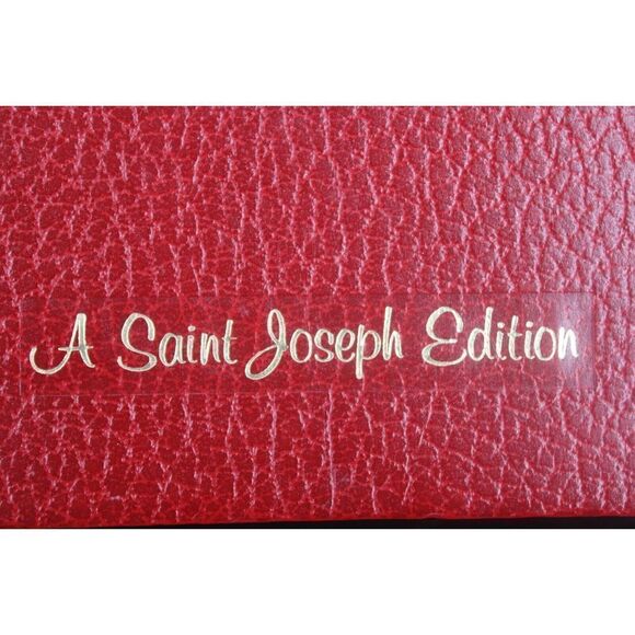 New American Bible- Red- Giant Print- Color Illustra- Saint Joseph Edition- EUC - Picture 5 of 9